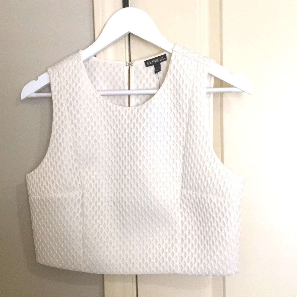 Ivory Medium Patterned Crop Top